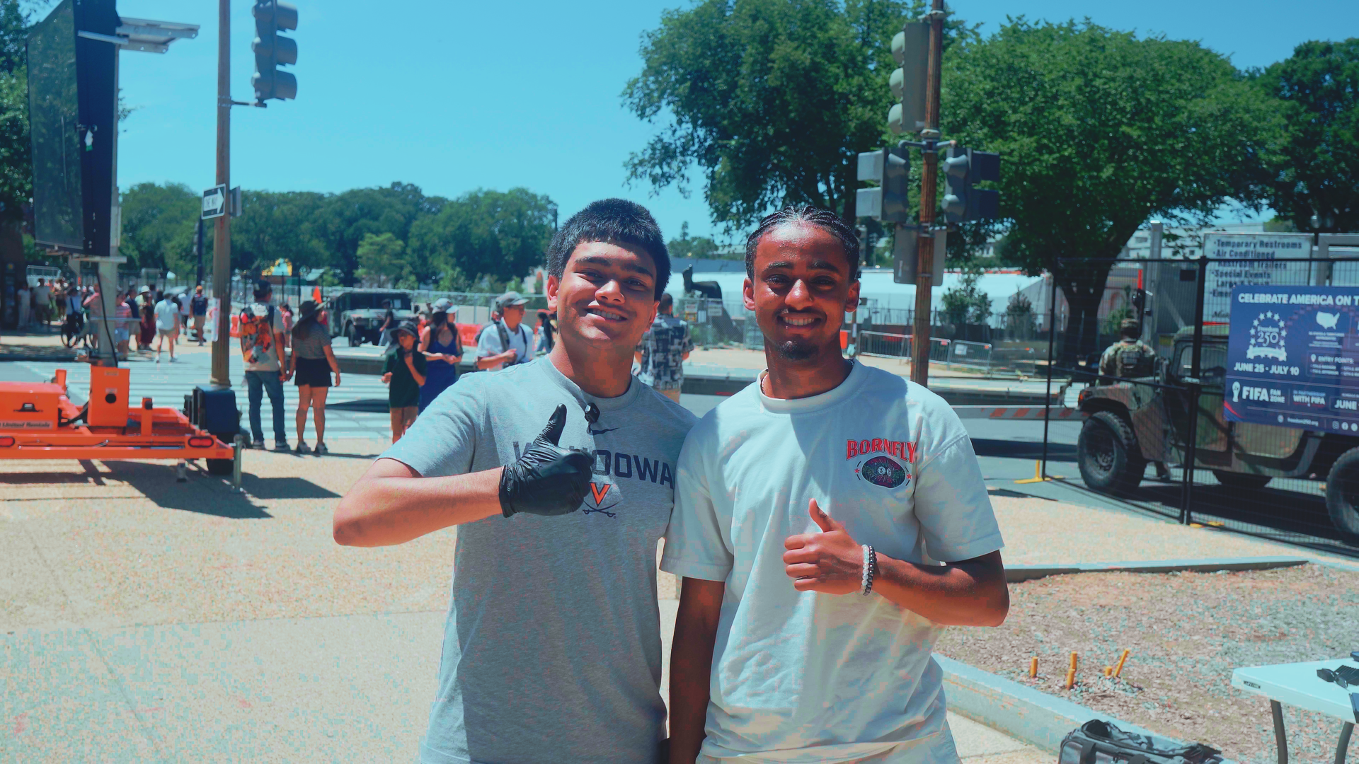 Omeed and a client after a fresh cut